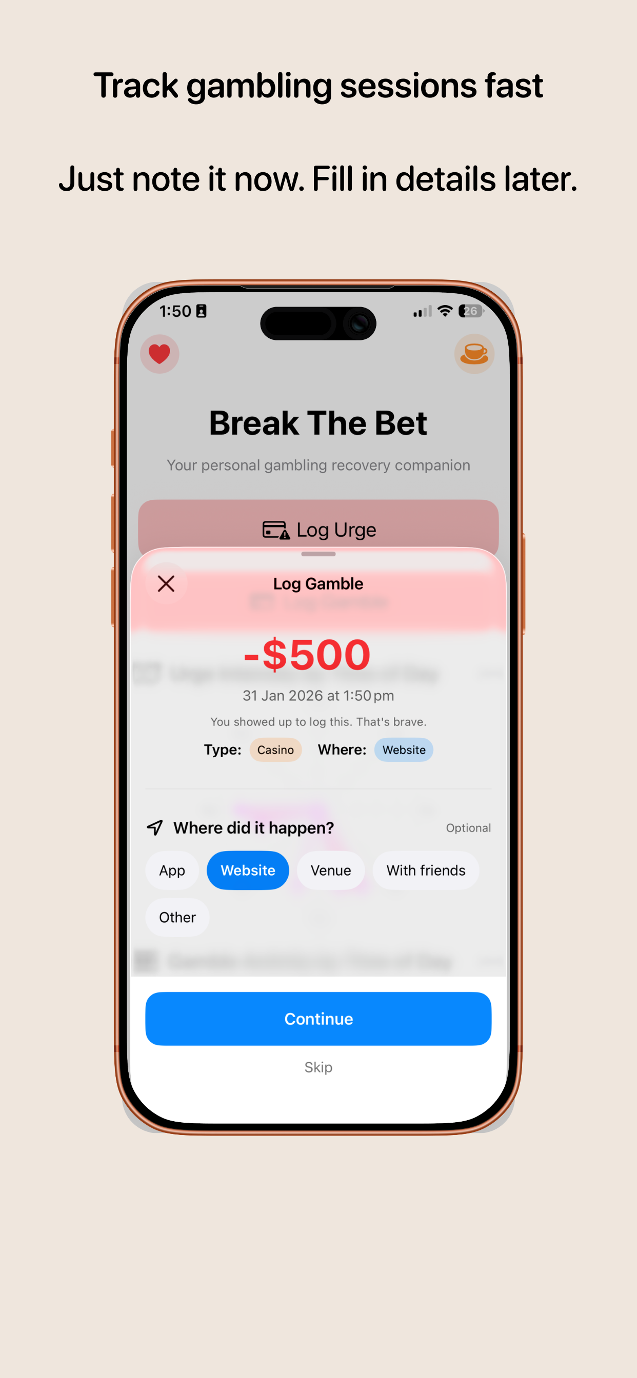Break The Bet Screenshot - Urge Logging